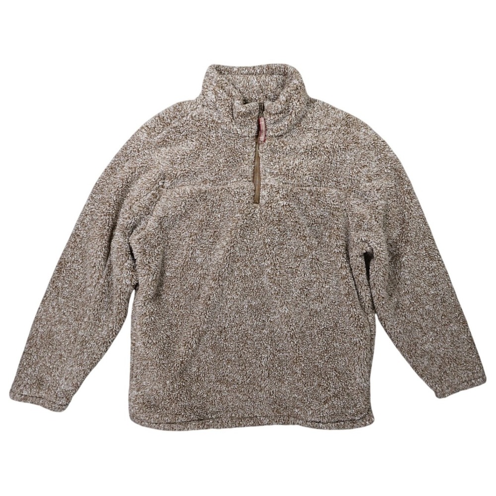 Alpine Sherpa 1/4 Zip Pullover Mens Large Putty Excellent‎ 12651 Fleece Jacket